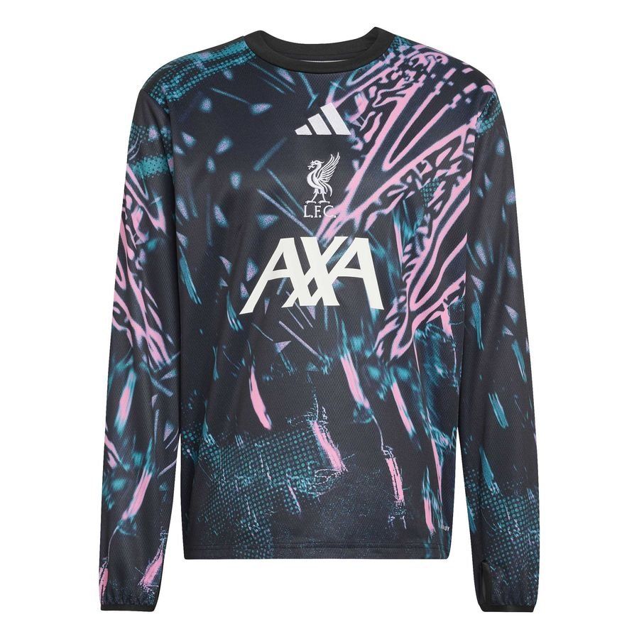 Liverpool Training T-Shirt Pre Match Warm Top - Black/Semi Pink Glow - Men's-SoccerKits Hub | Buy Soccer Jerseys Online